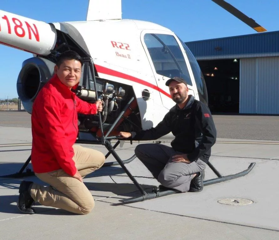 Discussing some of the items considered during a pre-flight inspection.