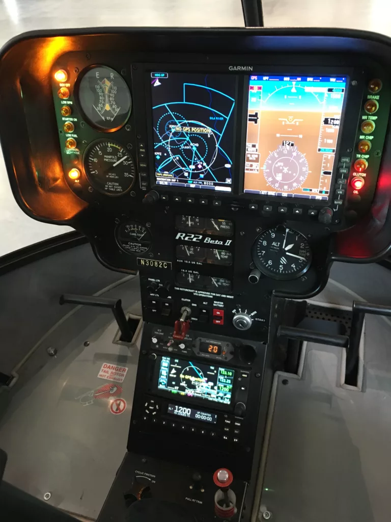 Chopper controls at Quantum Helicopters