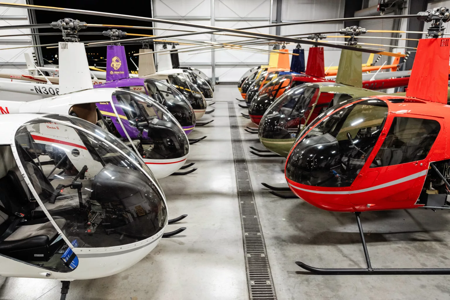 Interior of Quantum Helicopters facilities