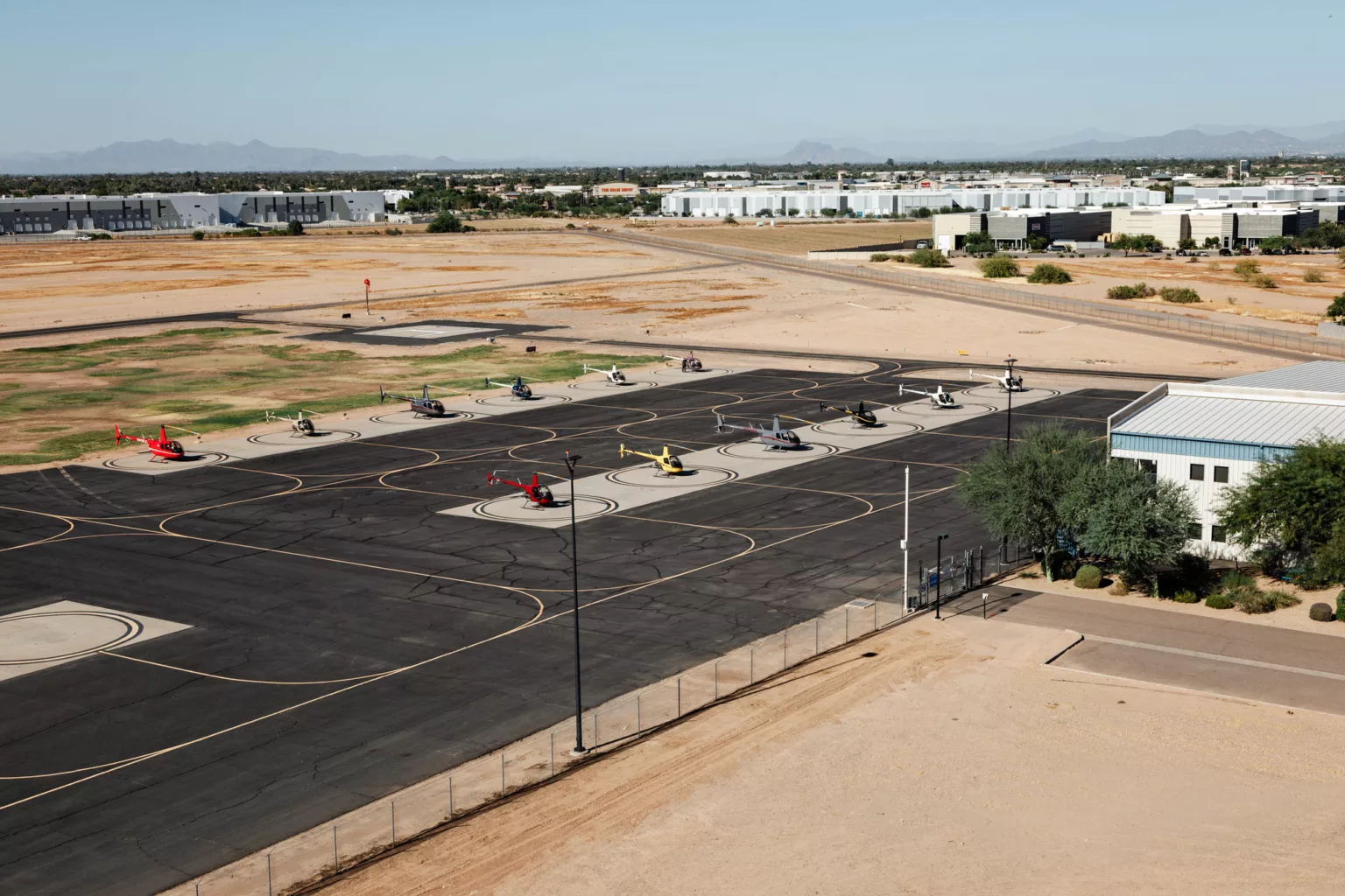 Quantum Helicopters facilities and landing strip