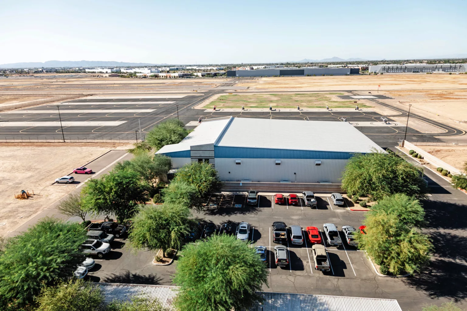 Quantum Helicopters facilities aerial photo