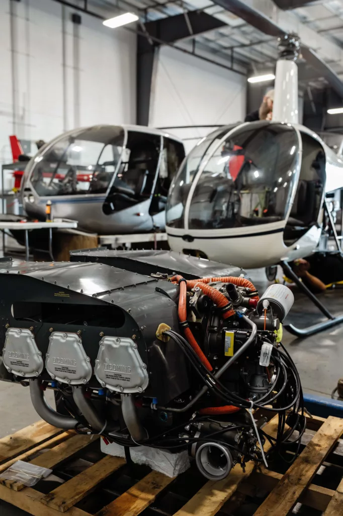 Helicopter engine maintenance at Quantum Helicopters