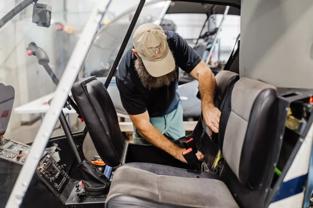 Fixing a Robinson Helicopter and performing maintenance