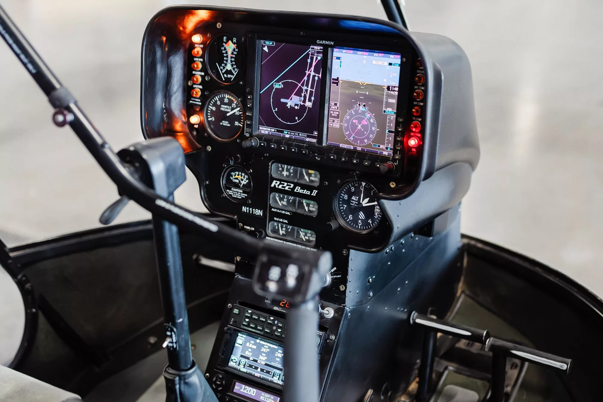 Helipter flight training school instrumentation