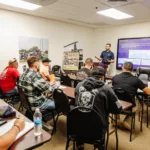 Classroom instruction as part of the student experience at Quantum Helicopters