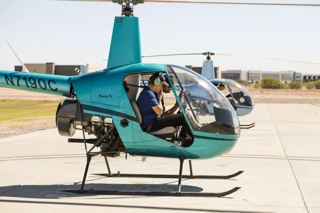 Helicopter Training Program student