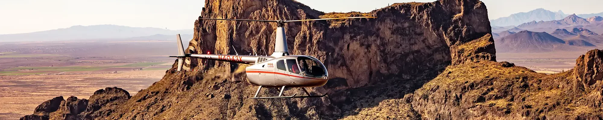 Quantum Helicopters R44 helicopter flying